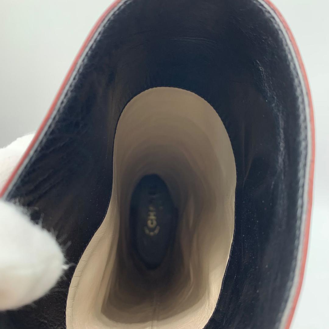 16970✨CHANEL サイドココマーク バイカラー ロング ジョッキーブーツ