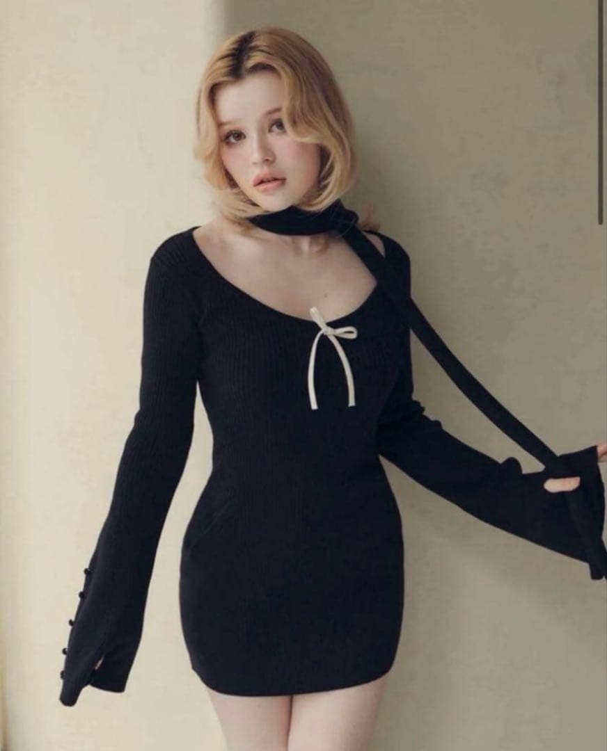 ワンピース andmary Leah muffler mini dress ワンピース andmary Leah muffler mini dress andmary Leah muffler