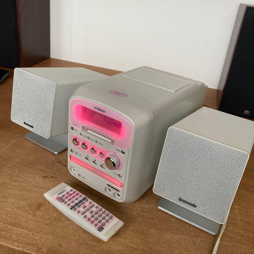 光るMD CDミニコンポ Victor UX-Q1-W パナソニック MD LP - メルカリ