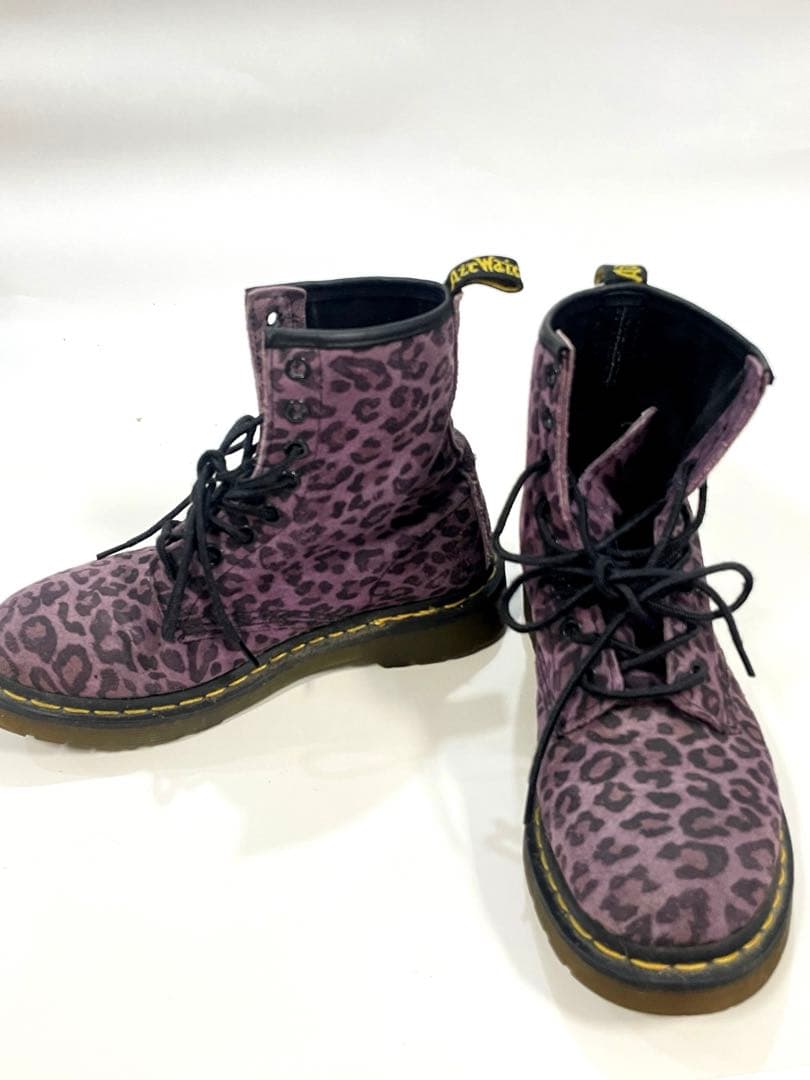 ドクターマーチン 激レアパープルヒョウ柄 - メルカリ