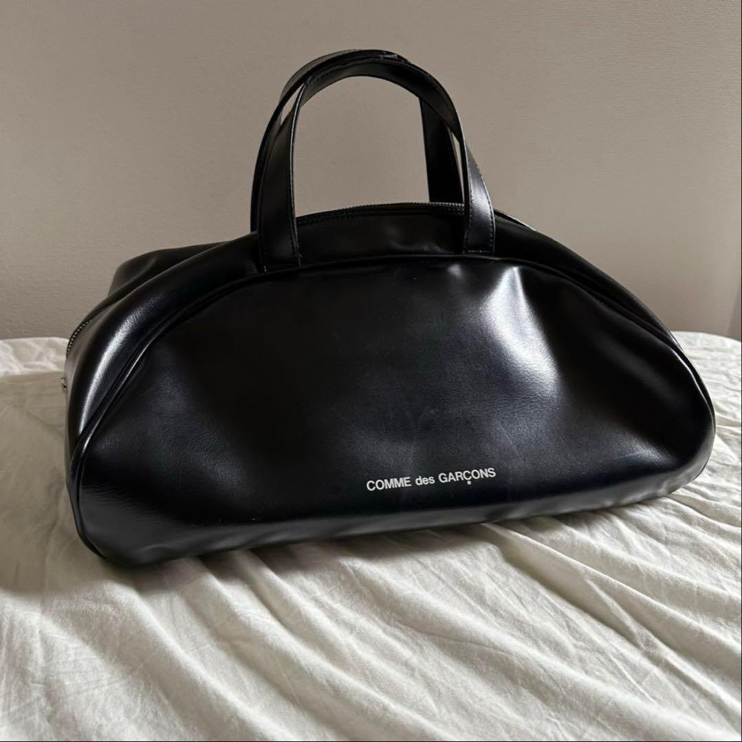 COMME des GARCONS レザー PVC ボストンバッグ - メルカリ