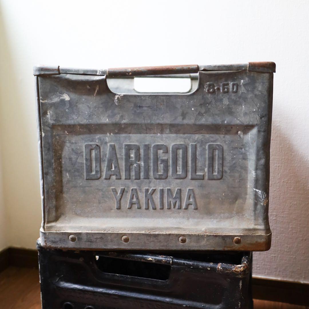 60s ミルククレート メタルボックス 運搬箱 ヴィンテージ アンティーク ヴィンテージ 木箱 ミルククレート ウッドボックス 運搬箱 1963年製造