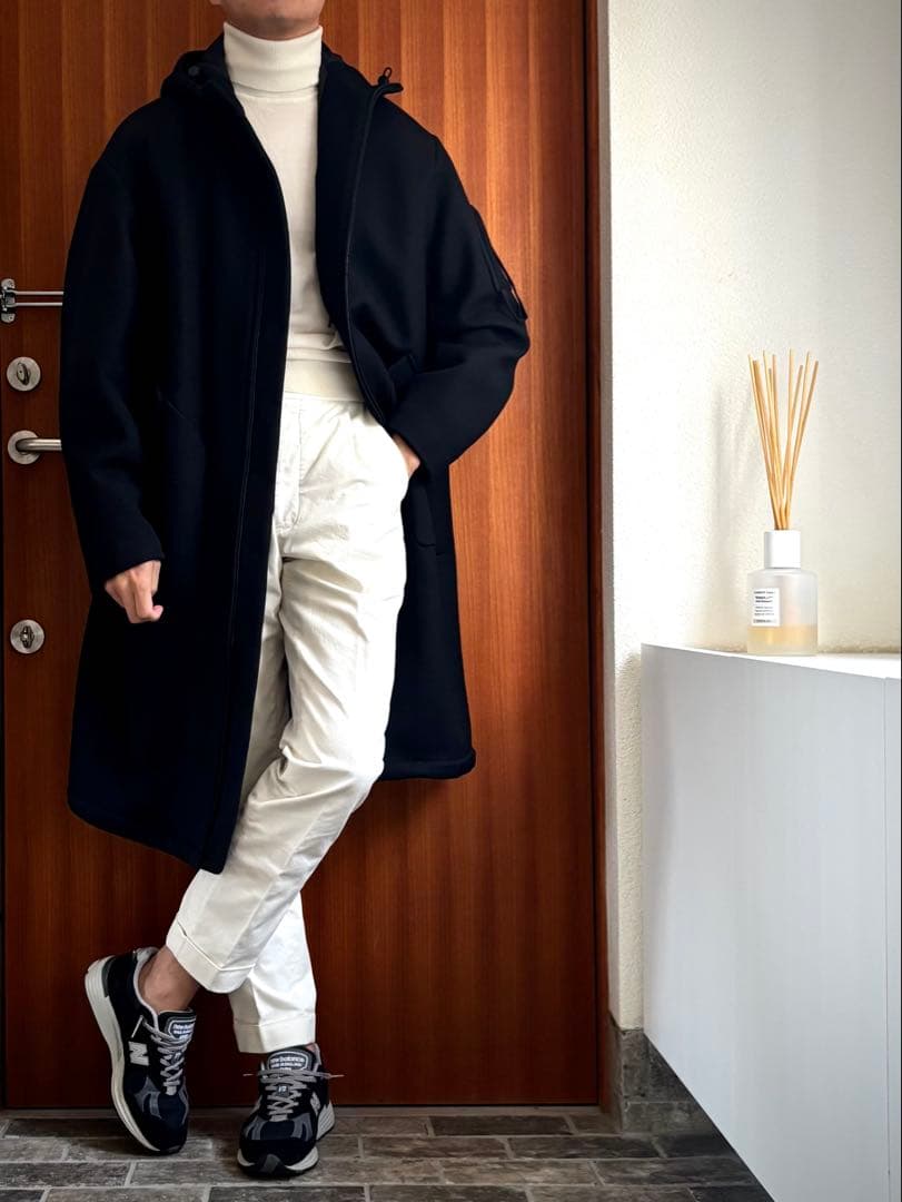 ※たか2　未使用　ウールダッフルコート MONOPOLI ブラック50 IMG_4736_9926513e-9b4c-486c-