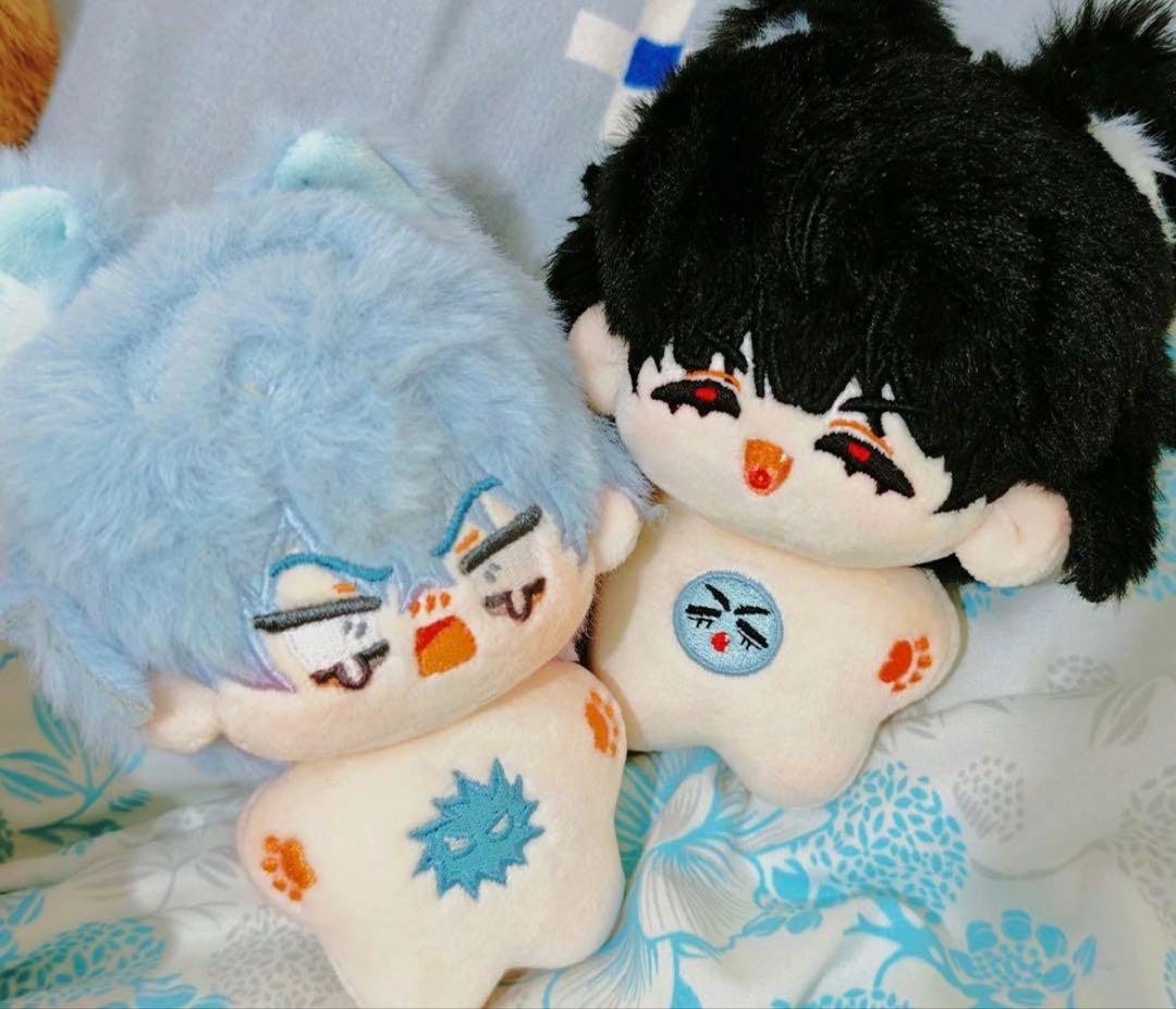 【生産終了】 ぬいぐるみ 10cm 2体セット 10CM ちびぬいぐるみ 本体 ぬいぐるみ 無属性 スケルトン 骨 アイス