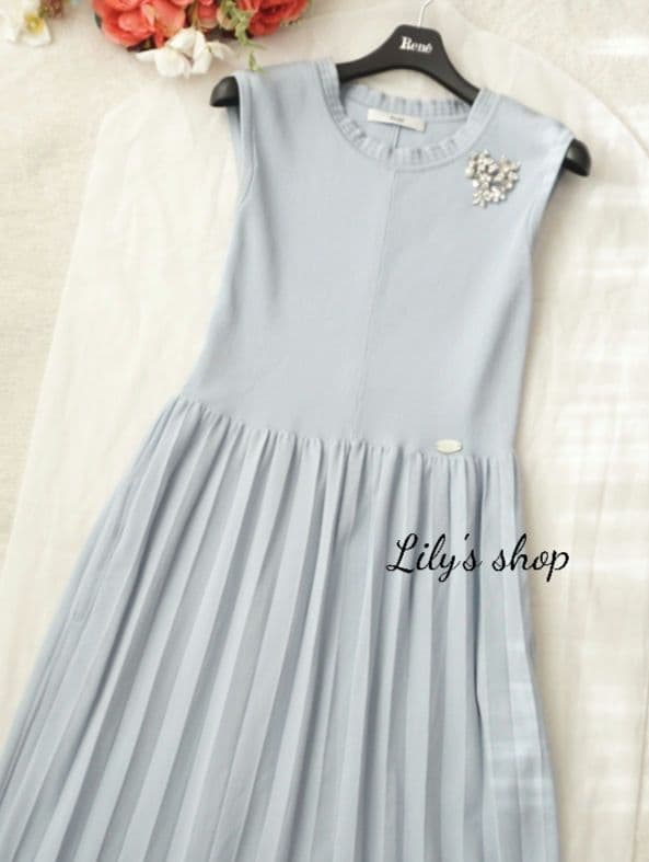 ルネ♡ニットプリーツワンピース サイドプリーツニットワンピース/le.coeur blanc(ルクールブラン