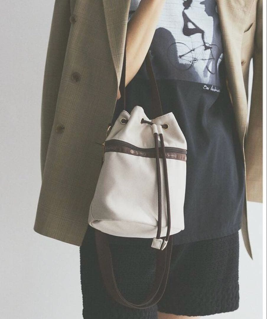 も*ん様 LeSportsac × IENA ENFANT ドローストリングバケ LeSportsac/レスポートサック × IENA ENFANT Drawstring Bucket Bag