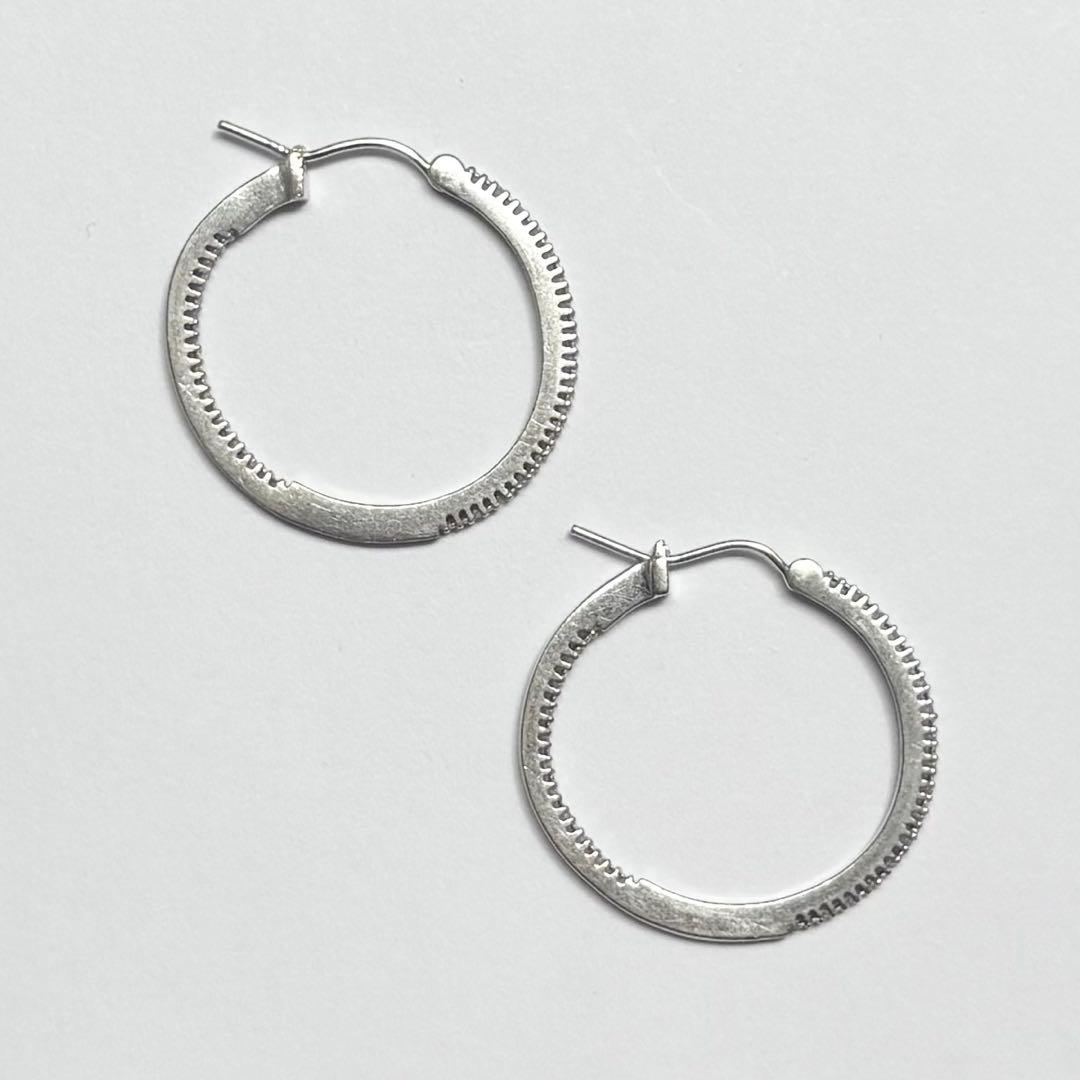 ナバホ シルバー925 ヴィンテージ デザインフープ ピアス Indian jewellery（インディアンジュエリー）NAVAJOナバホ フェザー