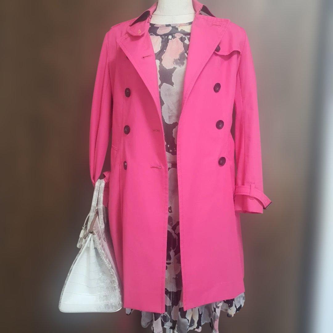Paul Smith ポールスミス ショッキング ピンク トレンチコート s36