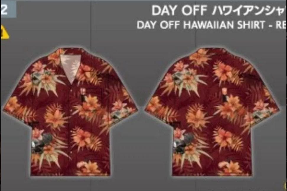 TGS2025 　tarkov タルコフ　ハワイアンシャツ　RED L B tgs2025 タルコフ Tarkov DAY OFF ハワイアンシャツ 黄1 - メルカリ
