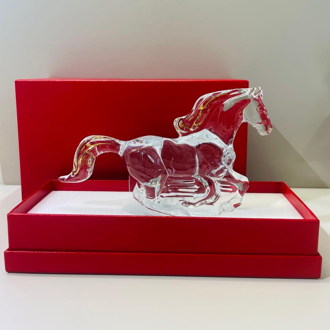 琉璃工房 LIULI カササギ ハート型 ガラス工芸 置物 オブジェ 恋愛運