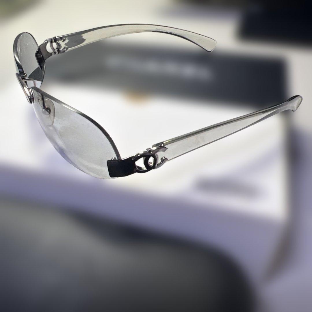 たきや 様 CHANEL シャネル サングラス スモークレンズ クリアーグレー