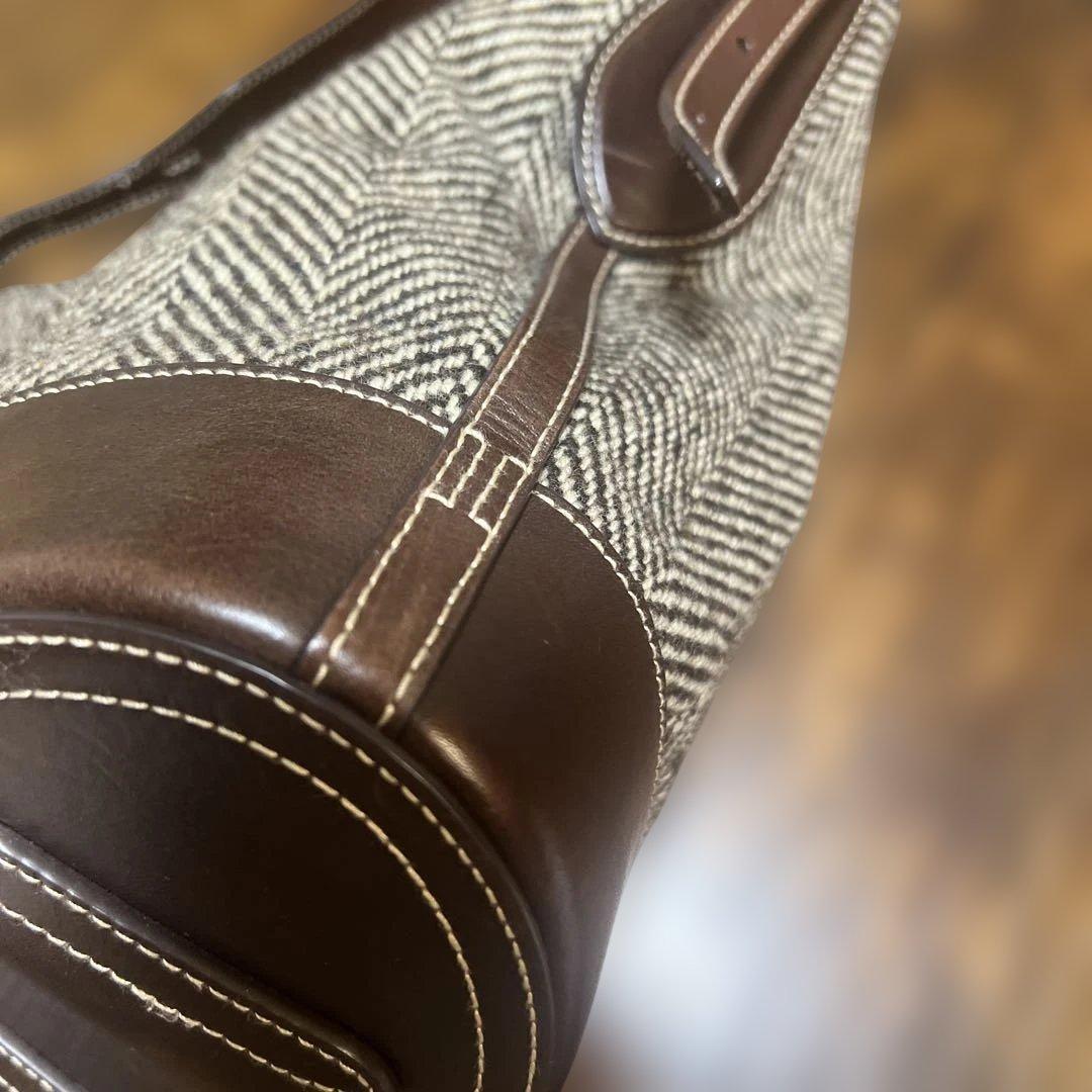 POLO RALPH LAUREN ヘリンボーン ミディアム バケット バッグ - メルカリ