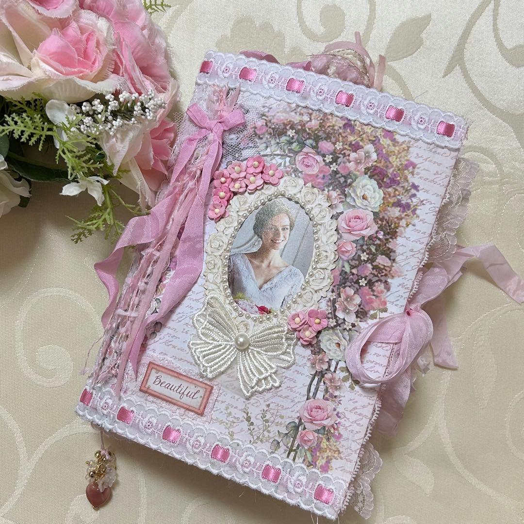 薔薇とレースのジャンクジャーナル・雑記帳　さくら色のウェディング♡ collage ※* 近所の梅の花が満開で美しかったので、梅コラージュ。‥‥と