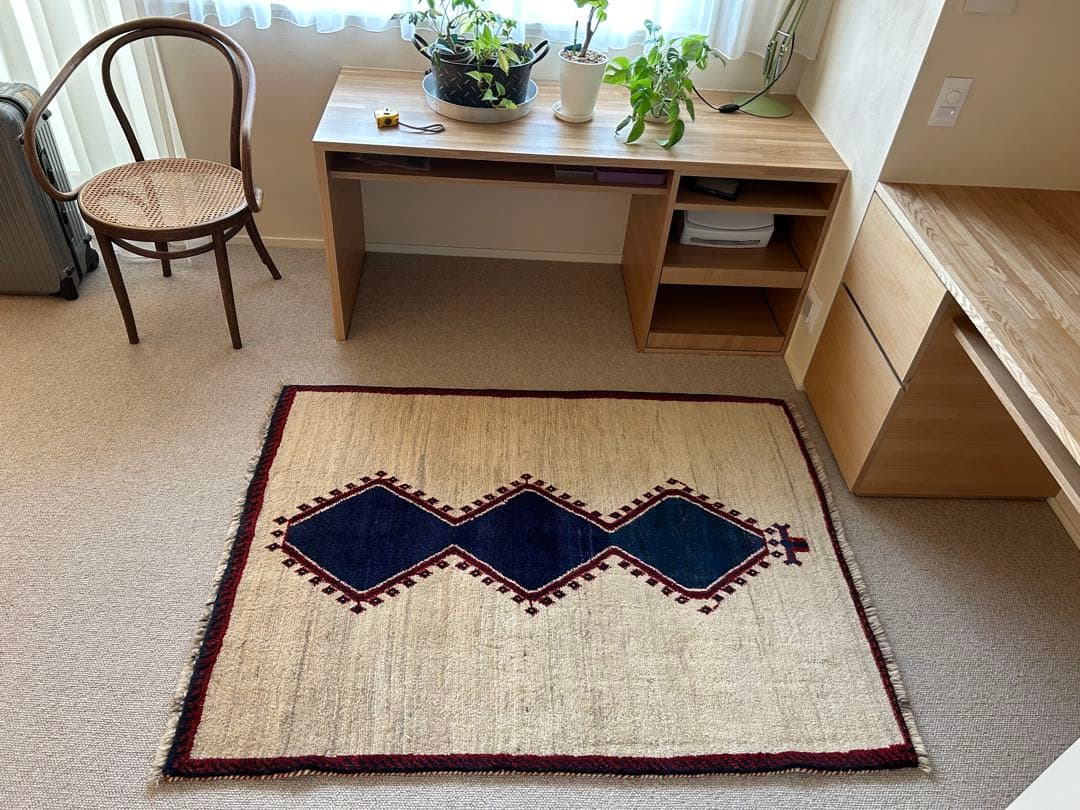 【値下げ中】トライバルラグ（ギャッベ に近い）119cm×155cm ギャッベ（ギャベ）専門店 インプレッションオブギャッベ / オールド