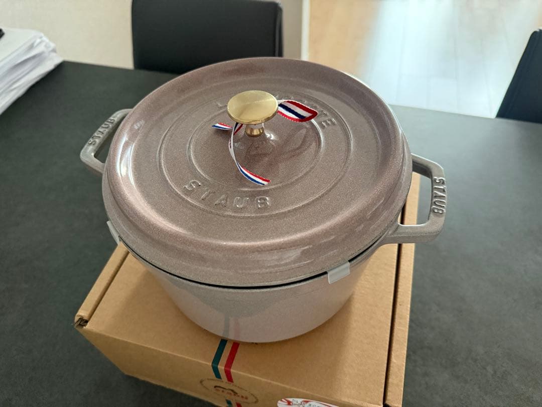 ストウブ グランドココット ラウンド 24cm STAUB シフォンローズ色