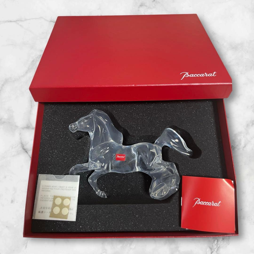 Baccarat バカラ クリスタル ホース 馬 オブジェ 置物 バカラ フィギュリン ○ ジャンピングホース 馬 ウマ 午 クリスタル