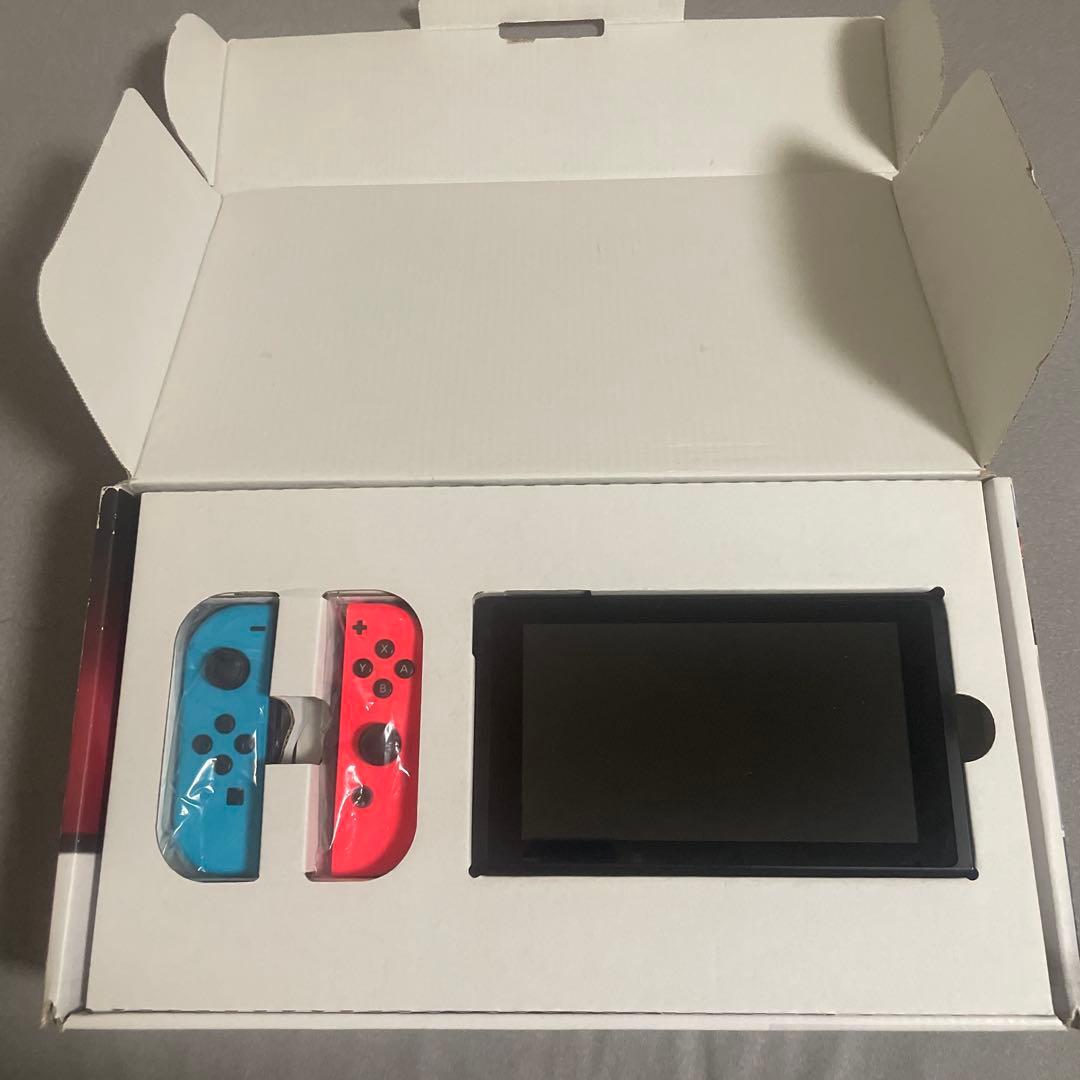 【美品】Nintendo Switch ネオンブルー/レッド本体旧モデル欠品無し Switch】 ☆ニンテンドースイッチ本体 Joy-Con(L) ネオンブルー/(R