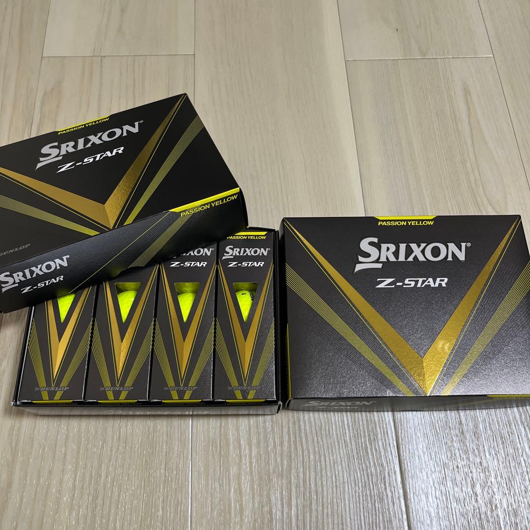 【新品】スリクソン Z-STAR ゼットスター ゴルフボール 24球 イエロー スリクソン Z-STAR プレミアムパッションイエロー 1ダース（12個入り