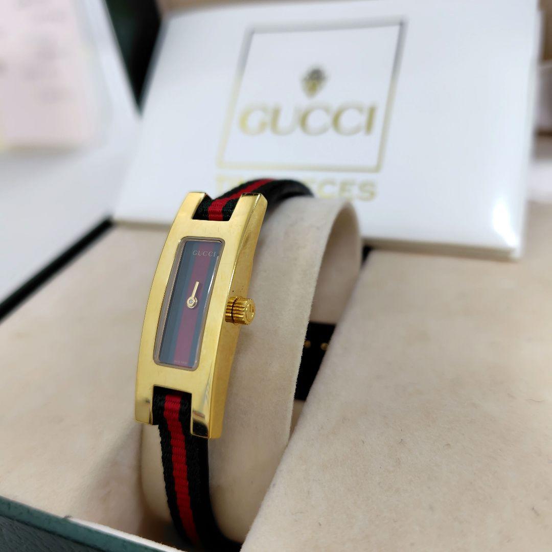 美品 GUCCI グッチ 3900L シェリーライン レディース腕時計 稼働品
