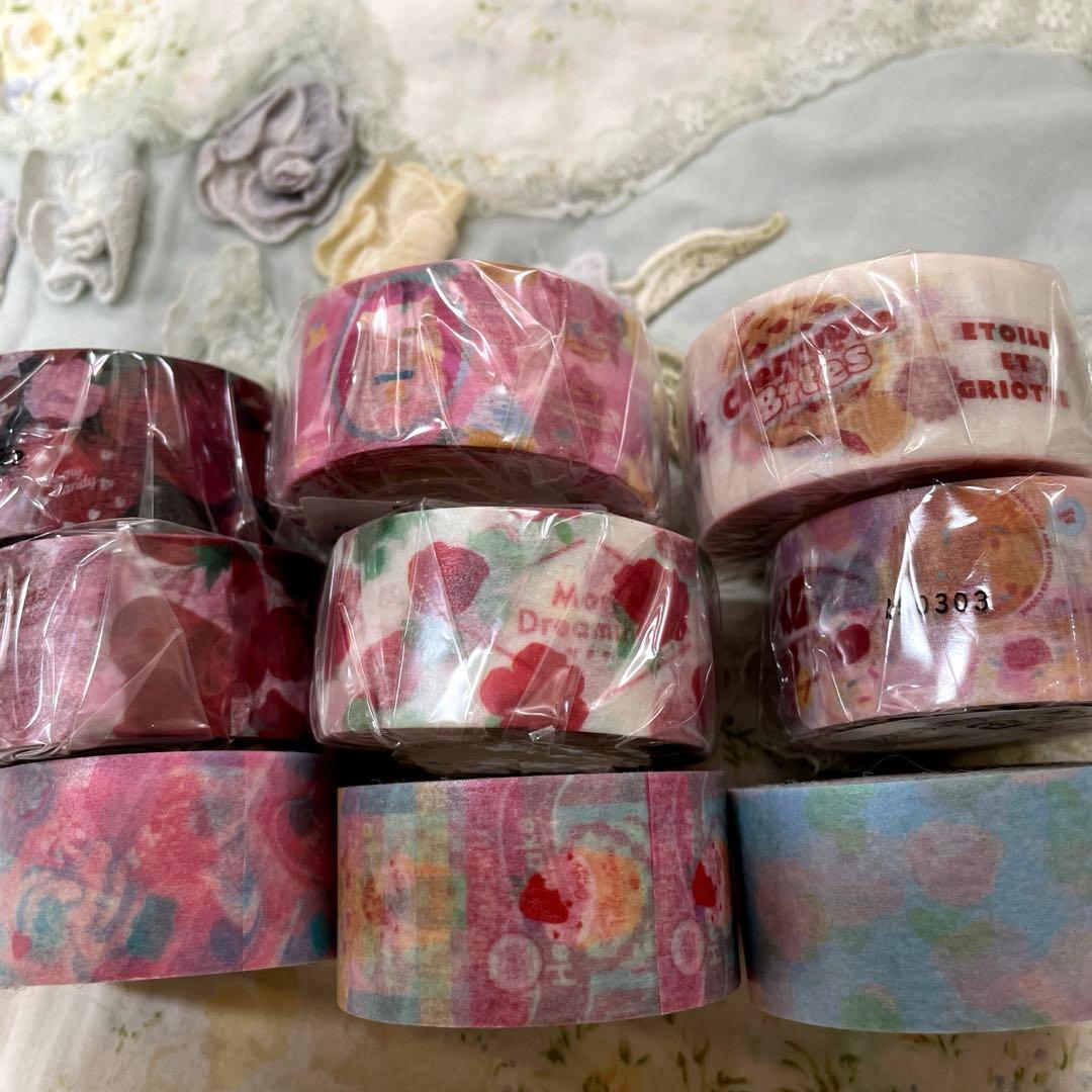 ♡エトワールエグリオットさんマスキングテープ未使用、中古9つセット