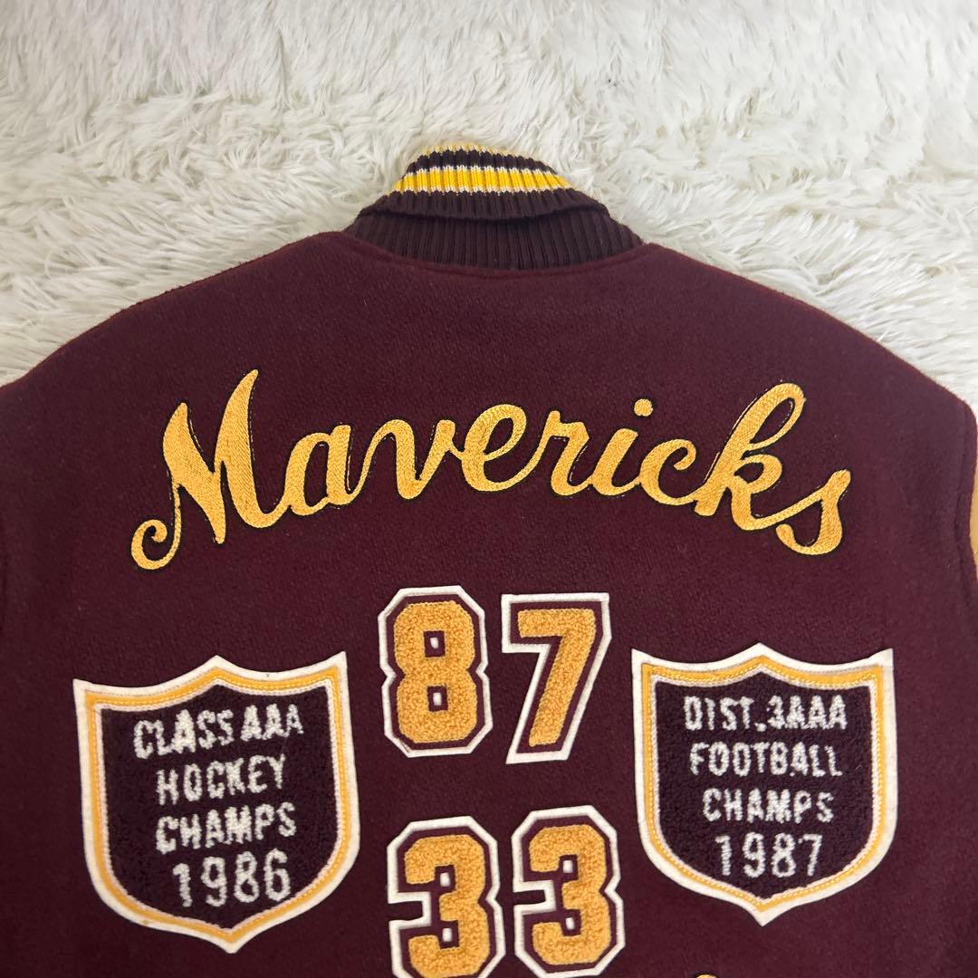 極美品】WHITESVILLE スタジャン フルデコ フットボール 40 - メルカリ