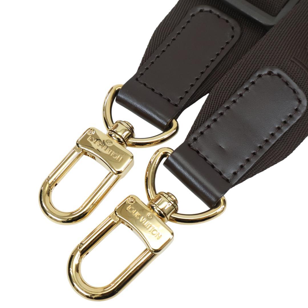 極美品 ルイヴィトン ロゴ ショルダーストラップ ナイロン ゴールド