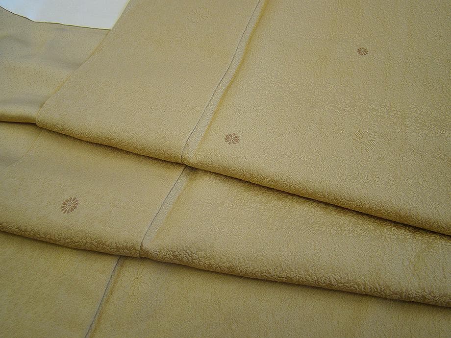 値下げ交渉OK！ちりめん地 フクレ織 色無地 小紋 正絹 B614