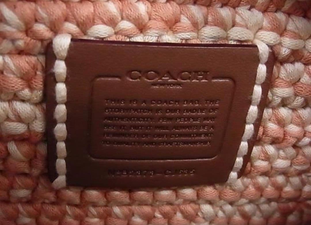 極美品】COACH コーチ かごバッグ ベージュ/オレンジ ※相場7万円
