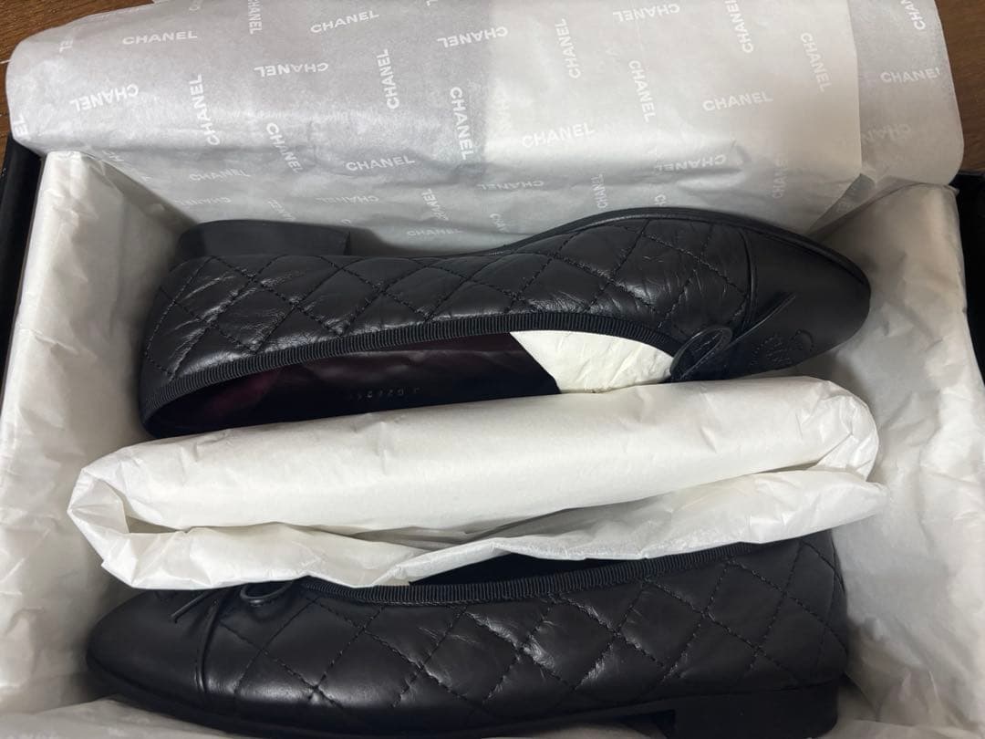 CHANEL マトラッセ　バレリーナ　シューズ　37.5C