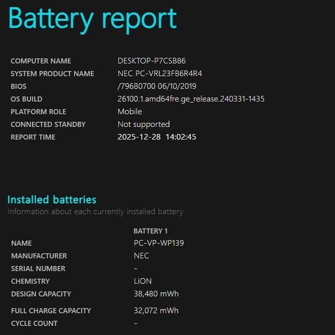 NEC VRL23F-4 + Microsoft Office 2019
