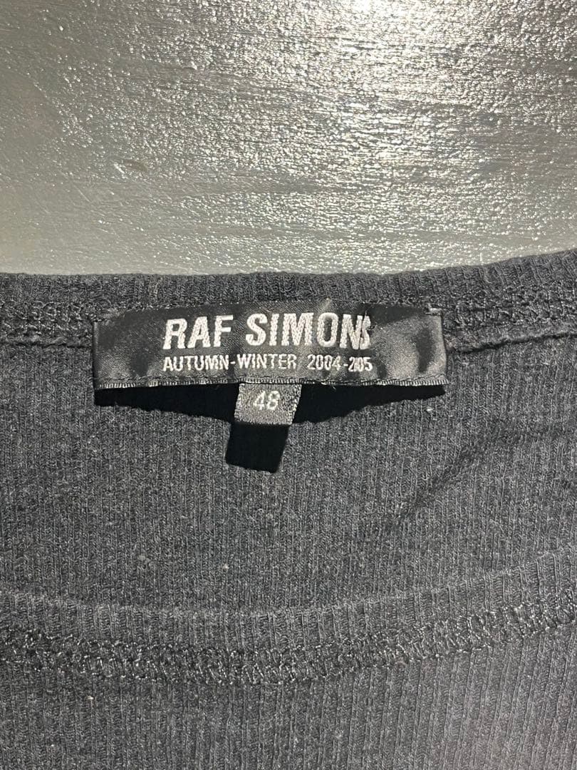 RAF SIMONSラフシモンズ 04-05AW wave期ポケット付リブニット - メルカリ