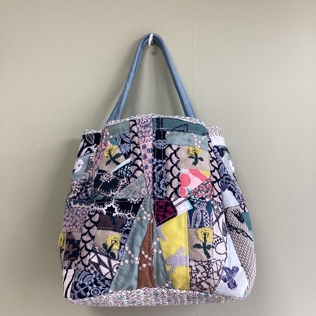 ミナペルホネン小さなハギレのパッチワークバッグハンドメイド - メルカリ