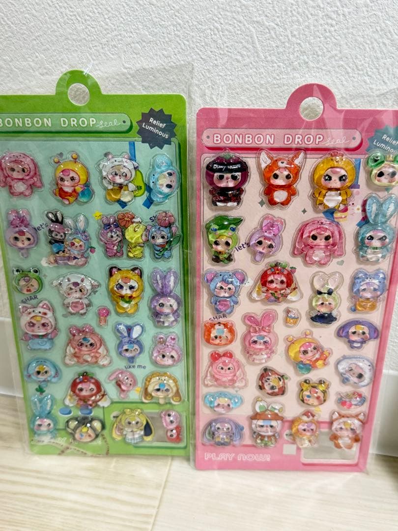 ボンボンドロップシール4枚セット水シールぷくぷくシール - メルカリ
