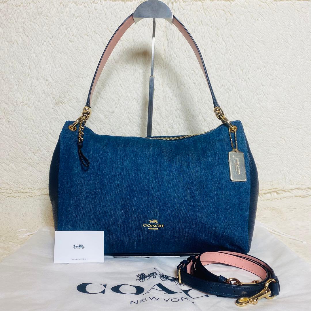 未使用極美 coach コーチ F66964 デニム ショルダーバッグ 2way - メルカリ