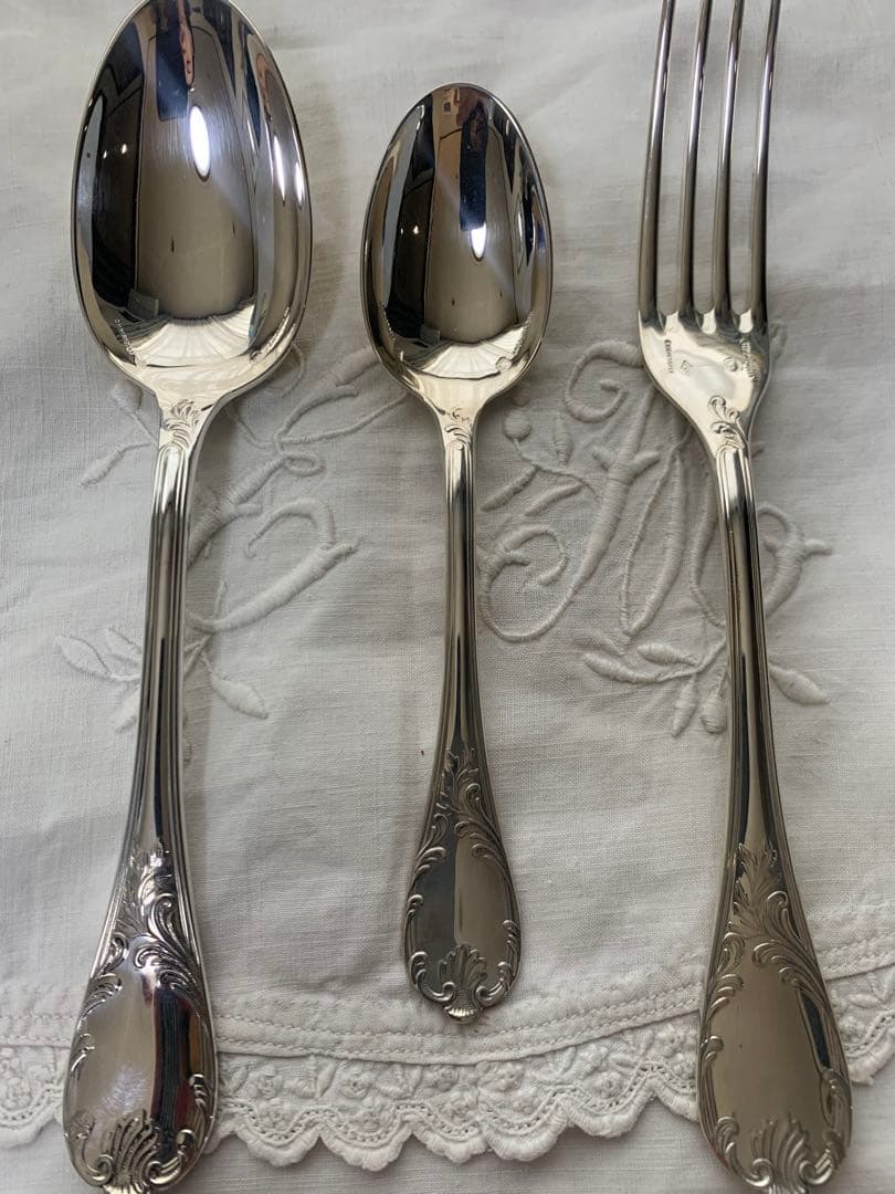 新品クリストフル マルリー スターリングシルバー925 3本セット 箱