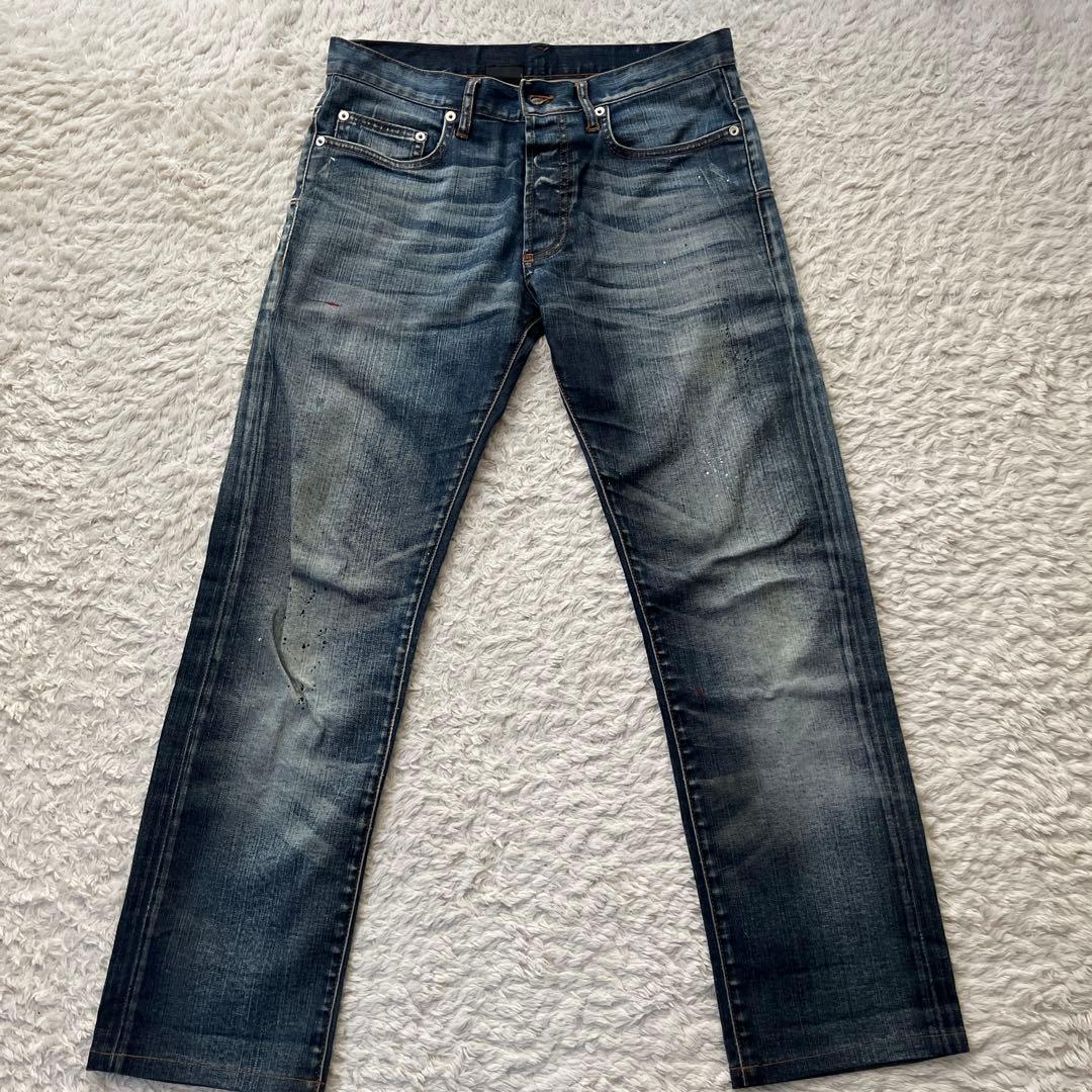 Dior Homme 08SS クリス期 ペイント ストレッチ デニム パンツ - メルカリ
