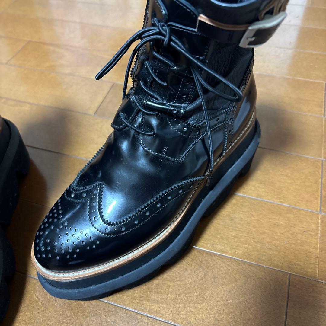 sacai ウイングチップソールブーツ 37 - メルカリ