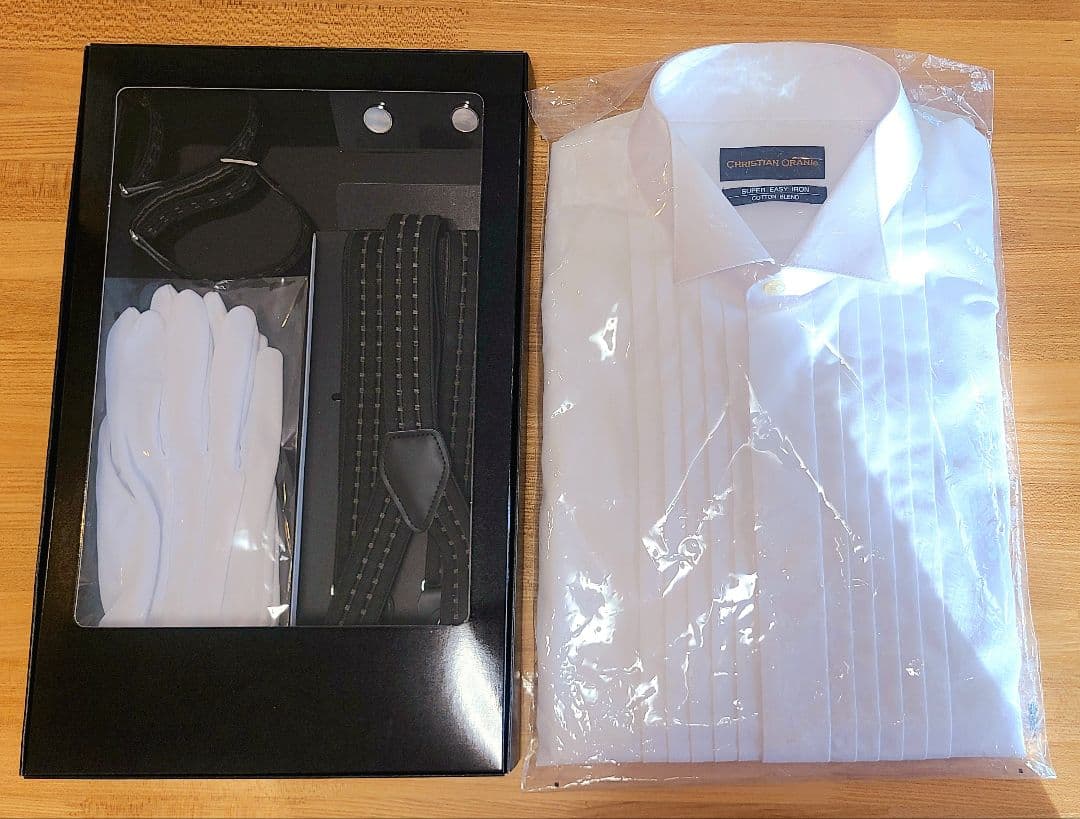 タカミブライダル】新郎 小物4点セット & ウイングカラードレスシャツ