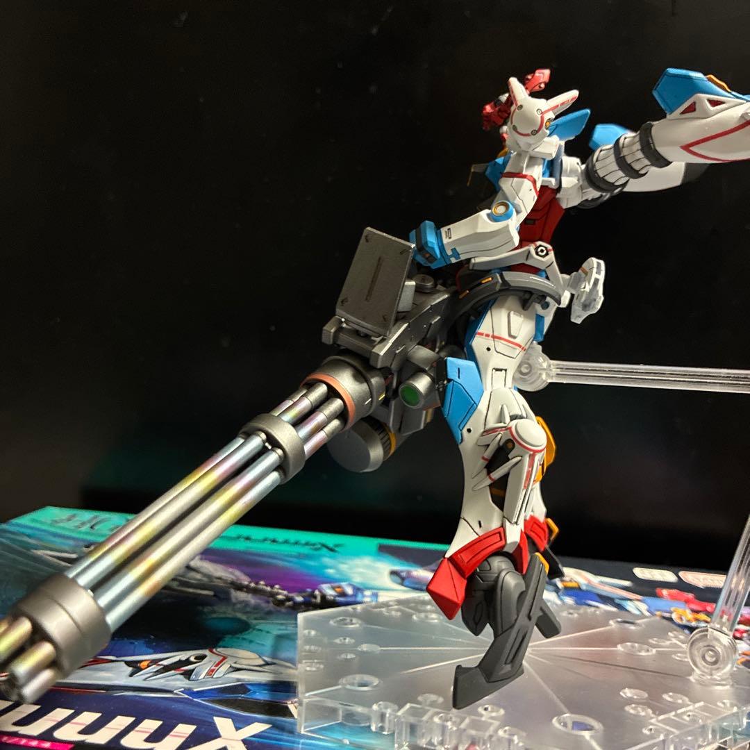 HG ジークアクス 塗装 完成品 ＋ジャイアントガトリングセット www