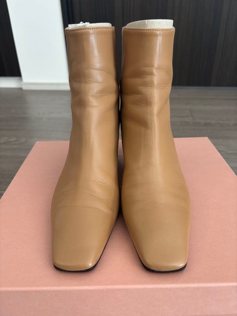 美品】ファビオルスコーニ セットバックヒールバックジップブーツ 37