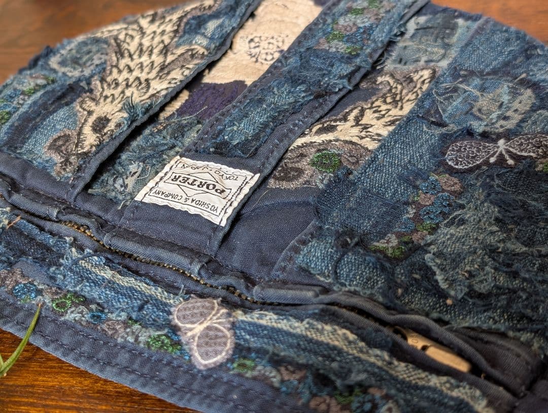 ❇️専用に。《吉田カバンと双頭のWolf＆Flower》藍染　襤褸　ミナ