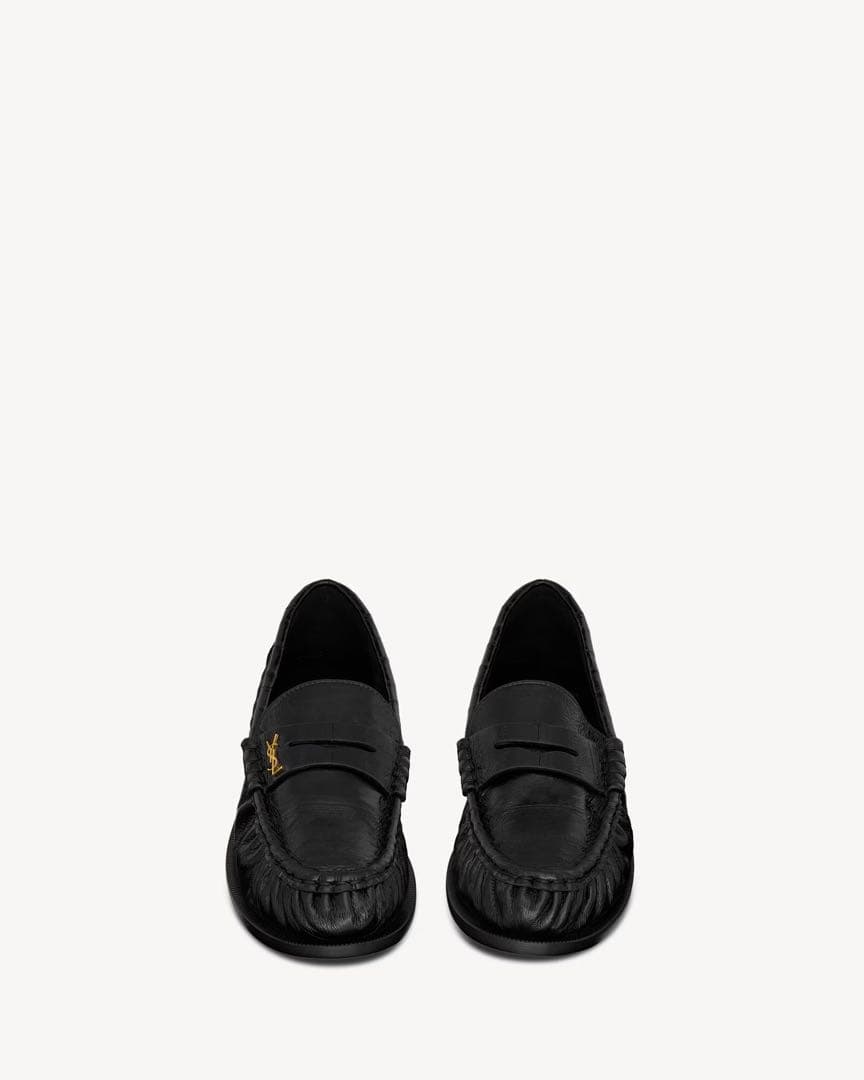 Saint Laurent ル ローファー ソフト（イールスキン）BLACK LE LOAFER supple in eel in Black | Saint Laurent | YSL EN-US