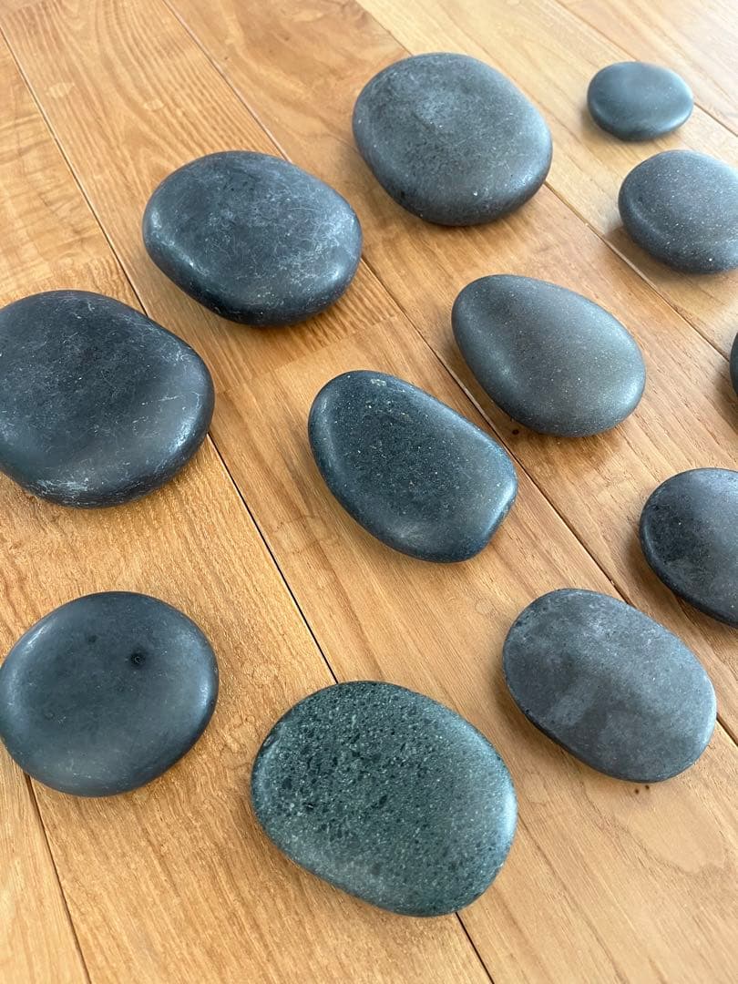 アリゾナ玄武岩　ホットストーン ホットストーン 身体用玄武岩(大)8個セット(アリゾナ)(約6-9cm 厚み