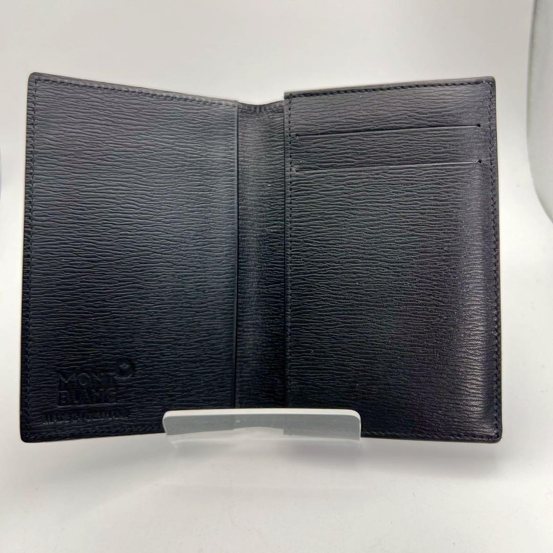 美品 モンブラン カードケース 名刺入れ ブラック 黒 レザー メンズ
