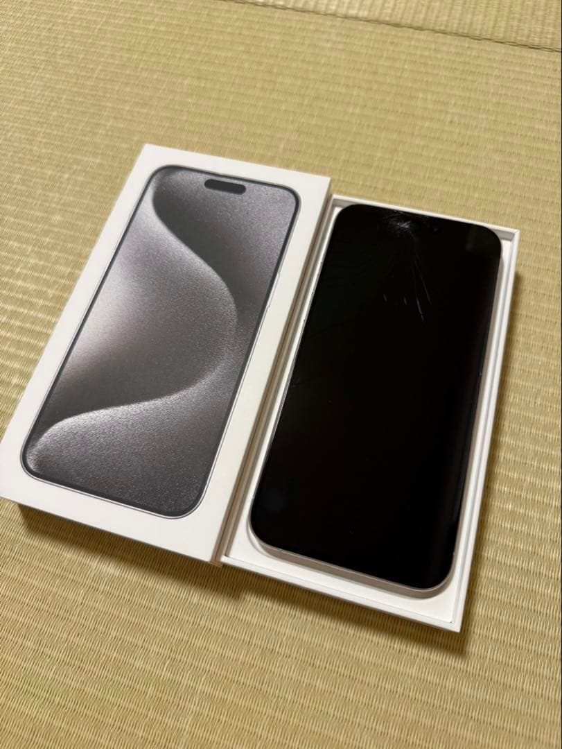 【まるす】【画面割れ】iPhone 15 Pro Max 256GB まるす】【画面割れ】iPhone 15 Pro Max 256GB まるす】【画面割れ