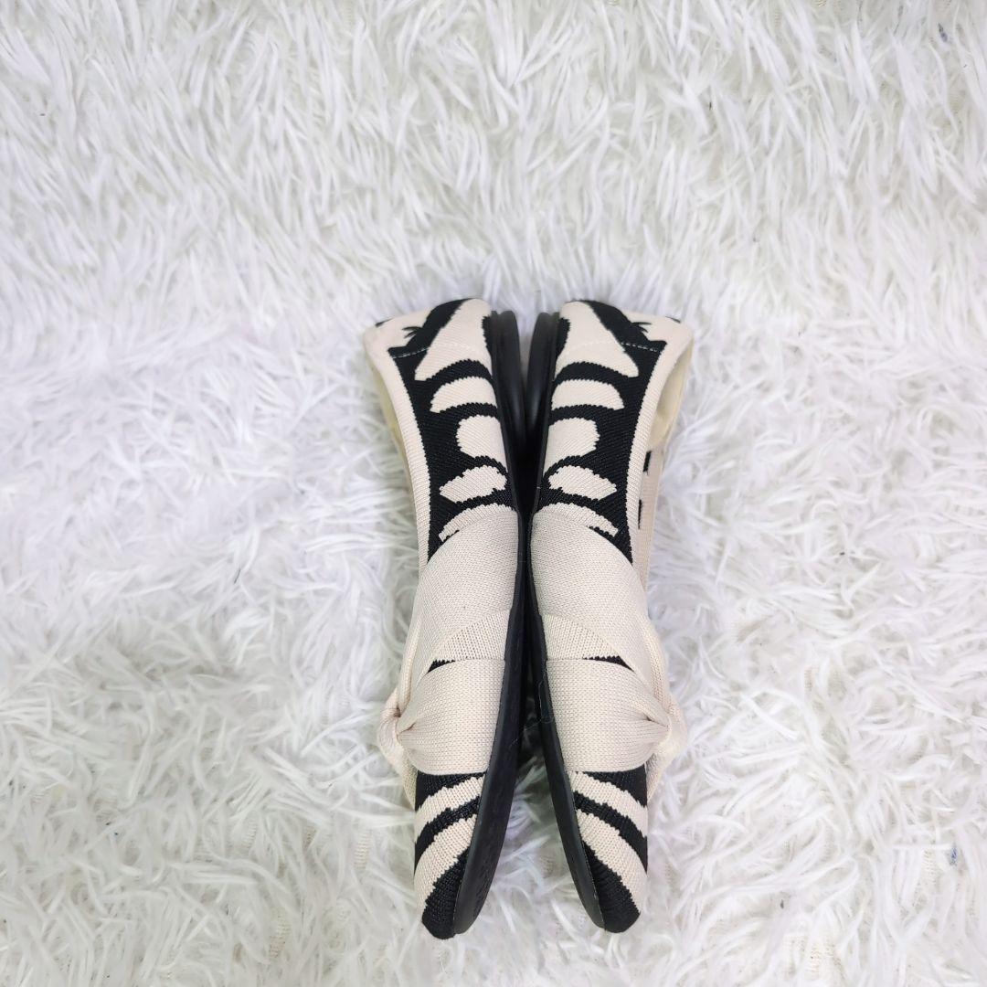 ✨️VIVAIA✨️Bibi フラットシューズ ホワイトタイガー柄 24.5cm