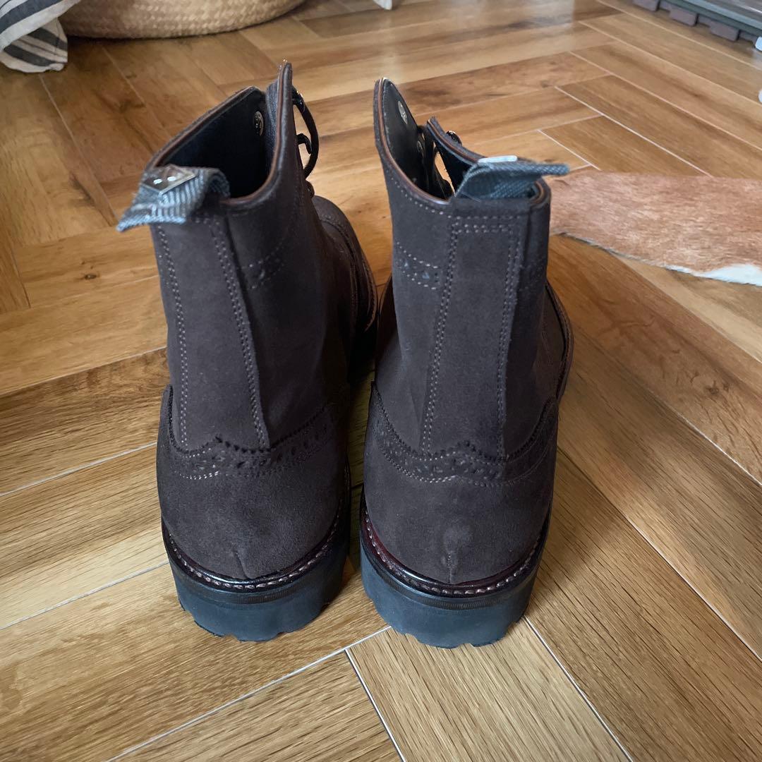 WHダブルエイチスエードブーツブラウンサイズ8.5 - メルカリ