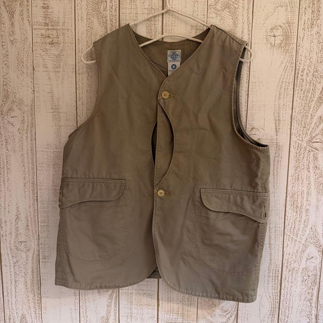 POST OVERALLS ベージュ ベスト POST O'ALLS（ポストオーバーオールズ）の「【POST OVERALLS/ポスト