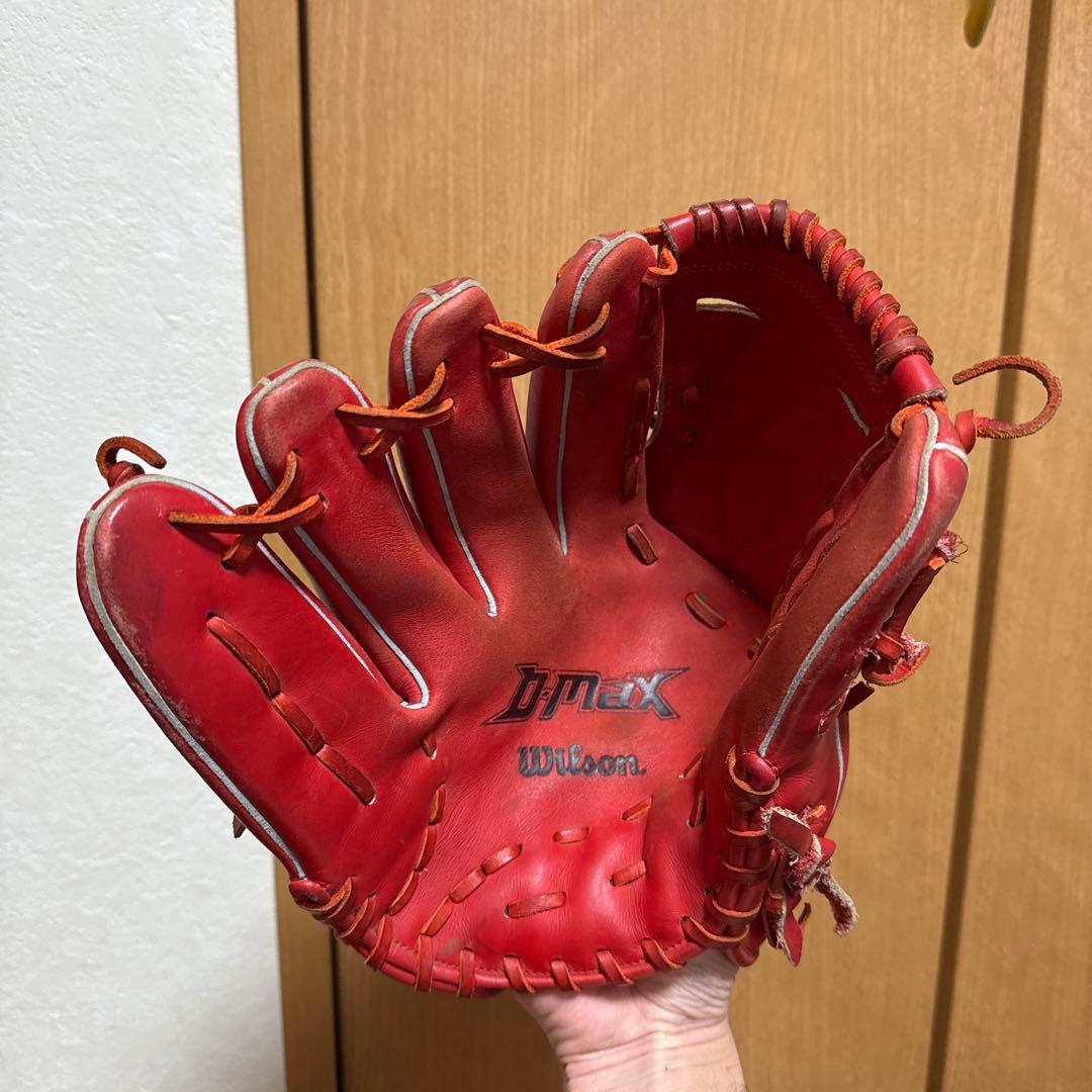 左投げ投手用】Wilson ウィルソン 赤 一般軟式用野球グローブ - メルカリ