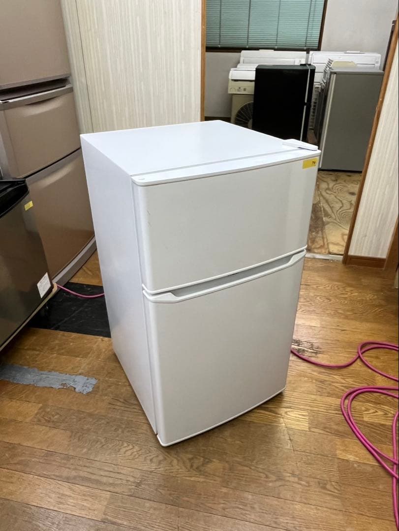 #74 冷蔵庫 2ドア Haier 2022年 85L JR-N85D 冷蔵庫 ホワイト JR-N85D-W [85L /2ドア /右開きタイプ] ハイアール